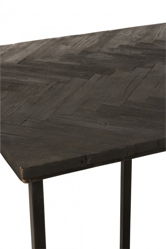 DINING TABLE GR MANGO WOOD W BLACK 192 - DINING TABLES